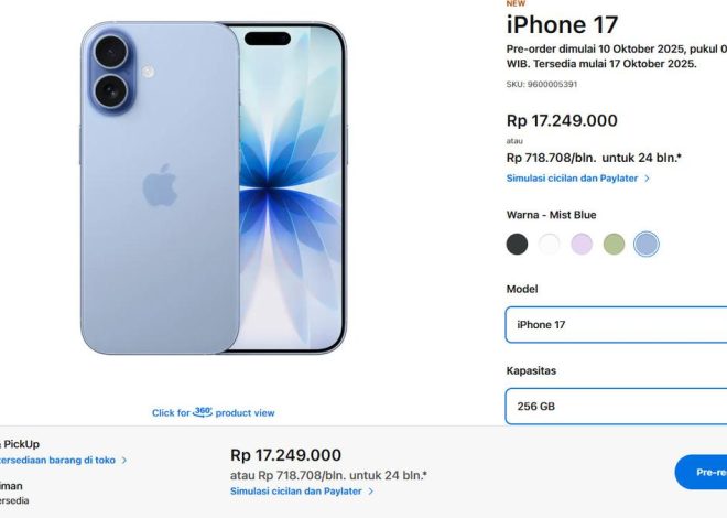 Daftar Harga iPhone 17, iPhone 17 Pro, iPhone 17 Pro Max, dan iPhone Air di Indoensia